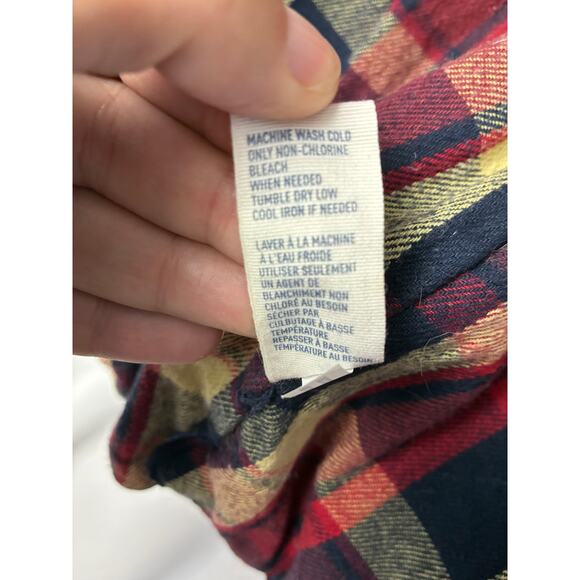 American Eagle Outfitters Down Vest Womens Medium Blue Flannel Lined Puffer - Picture 9 of 11